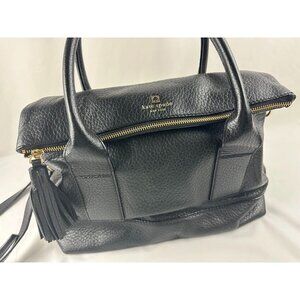 Kate Spade Southport Avenue Carmen Black Pebbled Cow Leather purse Crossbody Bag